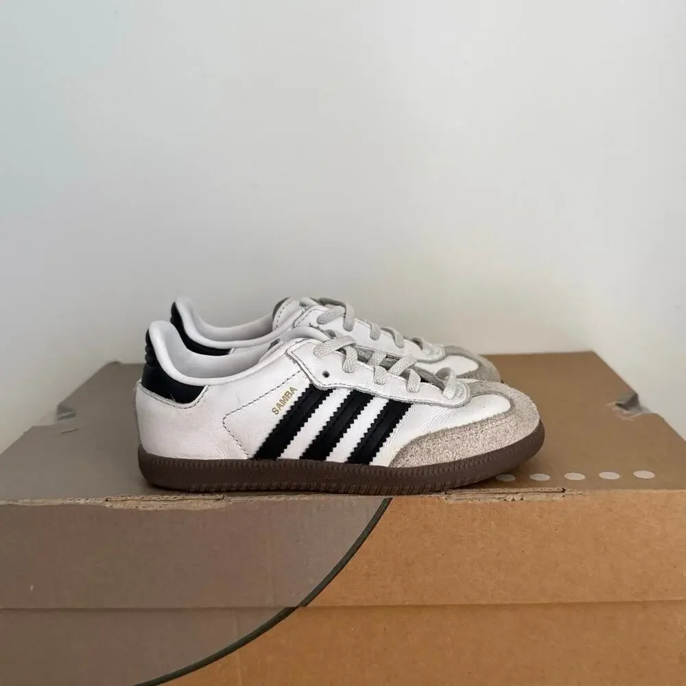 Adidas Samba OG Black/White Toddler Sneakers- SZ 10 C